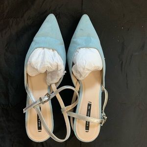 Gently Used Zara KittenHeels, Powder Blue, EU38